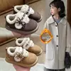 Zapatos Birkenstock Cálidos con Velcro, Gruesos y Peludos, para Mujer, Novedad Otoño/Invierno 2026, Zapatos de Algodón para Nieve, Zapatos Peludos con Lazo