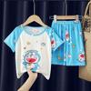 Pijamas para niños Pijamas finos de verano de manga corta para niños y niñas de 11 años con dibujos animados Ropa de casa de verano para niños medianos y grandes