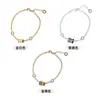 Liyin accesorios de moda puntada de tablero de ajedrez pintura adornos redondos para la mano personalidad geométrica pulsera de estilo neutro versátil