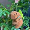 Nova fofa fofa suéter capivara pelúcia boneca kapibala pequena boneca bolsa pendurada chaveiro para meninos e meninas