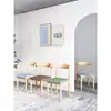 Silla de Comedor, Silla de Dormitorio, Taburete para Escritorio de Estudio, Silla de Cuerno de Imitación de Madera Maciza para el Hogar, Silla con Respaldo, Mesa y Sillas de Comedor Modernas Minimalistas