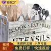 Caja de Almacenamiento Antigua de Madera Transfronteriza Caja para Cubiertos de Cocina Palillos y Cuchara Caja de Almacenamiento Portátil para Restaurante Cuchillo y Tenedor Caja de Almacenamiento Clasificada