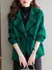 Chaqueta Corta de Punto Moda y Estilo para Mujer 2025 Otoño e Invierno Nuevo Estilo Traje de Aroma Pequeño Cuello de Rebeca Top Delgado Tendencia