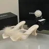 Sandalias de Exterior de Piel Sintética de Tacón Alto de Nuevo Estilo Verano 2026 para Mujer, Chanclas de Tacón Grueso, Cómodas y de Moda