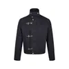 Chaqueta de Solapa Estilo Americano High Street Hebilla Vintage de Avión para Mujer, Nuevo Modelo Otoño e Invierno, Fresca y Elegante, Abrigo de Trabajo de Alta Gama para Pareja, Moderno