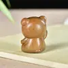 Nuevo Oso de Peluche Tallado en Sándalo Verde Adornos de Oficina Colgante para Bolsa de Coche Colgante Juguete Pieza de Mano Regalos para Hombres y Mujeres