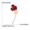 Broche de Flor de Papoula com Gotejamento de Óleo Europeu e Americano de Venda Quente, Broche de Acessório Único e Exquisito para Cardigan de Terno Feminino