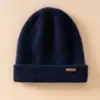 Nuevo Gorro Cálido de Invierno 100% Cachemir Puro para Hombres y Mujeres, Gorro de Lana Tejido, Gorro Casual, Gorro para el Frío al Aire Libre