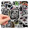60 Piezas de Pegatinas Oscuras Góticas de Calavera Oscura y Telaraña para Decoración de Laptop, Cuaderno, Funda de Teléfono