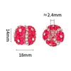 Cadena de Garras de Alta Resistencia Flor Cuentas Redondas Cuentas Acrílicas Cuentas con Agujero Pasante Accesorios para Joyería Hecha a Mano DIY