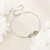 Pulsera de Girasol Europea y Americana Transfronteriza Colgante de Sol Sonriente Moda Femenina Flor Elegante Joyería de Mano de Nicho