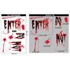 Decoraciones de Halloween Horror Fantasma Amazon Transfronterizo Sangre Nueva Huella de Mano Pegatinas Estáticas Pegatinas de Cicatrices de Halloween