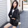 Chaleco de Mezclilla para Mujer 2025 Otoño Nuevo Estilo Coreano Holgado Talla Grande Patchwork Cuadros Chaleco Chaqueta con Capucha para Mujer