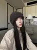 Gorro Grueso Holgado con Lentejuelas Estilo Perezoso Otoño e Invierno Estilo Coreano Cortavientos Cálido Gorro Pulóver Casual Versátil Adelgazante para la Cara