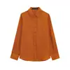 Camisa Casual de Mujer Primavera/Verano 2025 Estilo Europeo y Americano Manga Larga Color Sólido + Pantalones Rectos Color Sólido con Cordón, Estilo Urbano Único