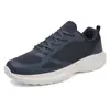 Zapatos casuales de malla transpirable populares transfronterizos para hombre, zapatillas deportivas ligeras con amortiguación, zapatillas de correr Temu negras de suela blanda, comercio exterior