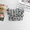 Mini Portatarjetas Portátil Estilo Coreano con Solapa de Borde Fruncido, Estuche para Identificación, Linda Bolsa de Almacenamiento para Auriculares Florales, Bolsa para Guardar Labiales