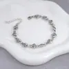 Pulseira Retro com Padrão de Coração para Homens, Colar Hip-Hop Moderno para Mulheres, Acessórios Versáteis da Moda de Luxo Leve de Alta Qualidade