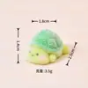 Colgante de Tortuga Verde Flocado Lindo Dibujos Animados Estéreo DIY Cadena para Teléfono Móvil Bolso Llavero Adornos de Micro Paisaje