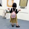 Mochila infantil de estilo coreano con lentejuelas de PU y dibujos animados para niñas pequeñas, mochila pequeña con forma de piruleta para niños de jardín de infantes