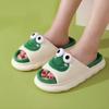 2025 Nuevas Pantuflas de Lino de Verano de Rana Linda Antideslizantes de Suela Gruesa para Casa Sandalias al por Mayor