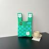 Bolsa Tricotada com Senso Avançado Nova Bolsa de Pulso de Desenho Animado Bolsa de Férias Bolsa de Mão Nicho Versátil Bolsa de Mão Bolsa de Presente