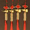 Colgante de Calabaza de Cobre con Nudo Chino Auspicioso para Decoración de Puerta, Calabaza Hueca para Buena Fortuna y Prosperidad, Adorno para Puerta de Dormitorio