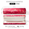 Caja de joyería estilo chino de flor de ciruelo, caja de embalaje de joyería con etiqueta dorada, caja para pulseras, caja para anillos, caja para colgantes, caja de almacenamiento para joyería de cadena larga