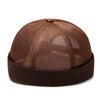 Gorra de Verano Hip-Hop sin Visera Piel de Melón para Hombres y Mujeres Yuppie Gorra de Propietario Malla Fina Transpirable Gorra Casual Retro Baotou