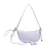 Bolso de axila de moda y chic estilo francés, bolso de cuerno elegante y único, nuevo modelo 2026, alto valor estético, bolso de mano simple y casual para mujer