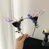 Diadema de Halloween Divertida para Fotos de Eventos Disfraz Accesorios de Cosplay Diadema de Flor Luminosa Pin Lateral Joyería para la Cabeza