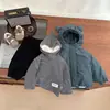 Ropa de Invierno de Algodón para Bebé Estilo Coreano Unisex Chaqueta Gruesa con Capucha de Forro Polar para Bebé Linda Chaqueta de Algodón Abrigo de Algodón Cálido para Bebé Ropa de Abrigo