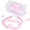 Gafas de Natación Profesionales Transfronterizas Personalizadas para Adultos, Alta Definición, Antivaho, Impermeables, Anti-UV, Galvanizadas, Marco Grande, Gafas de Natación No Irritantes al por Mayor