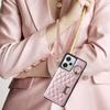 Venta al por mayor aplicable red mi note12Pro Funda de cuero con tarjetero de anillo a cuadros note11S bandolera funda protectora para mujer