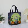 Bolsa de regalo transfronteriza en stock, gran capacidad, plegable, portátil, para Halloween, bolso de mano tejido con película
