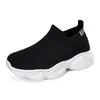 Tênis Infantil Malha Cruzada 2025, Tênis Esportivo Casual Infantil, Tênis Slip-On para Meninos e Meninas, Tênis Casual Juvenil, Cinza e Branco