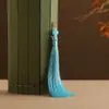 Franja 12cm com Contas Fecho Lagosta Estilo Antigo Tassel para Pendurar Hanfu Caixa de Presente Pingente de Leque Acessório DIY