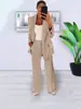 Primavera y Otoño 2026 Estilo Nuevo Moda Europea y Americana Color Sólido Ajuste Delgado Cárdigan Chaqueta Traje de Temperamento Conjunto de Traje para Mujer