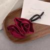 Pinza retorcida de flor de rosa francesa romántica para mujer, pinza de agarre de una palabra de alta gama, pinza para el pelo, pinza para la parte posterior de la cabeza, accesorio para el cabello
