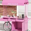Carrito de flores móvil de moda, carrito de puesto de café, carrito de comida, expositor de supermercado, carrito de ventas, carrito de empuje para puesto callejero de arte en hierro