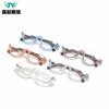 Gafas de lectura para mujer con taladro de cinta colgante AliExpress transfronterizo, montura media de resorte estilo europeo y americano