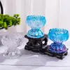 Suporte Colorido de Lâmpada de Manteiga de Vidro para Uso Doméstico, Base para Velas para Oferecer ao Buda, Lâmpada de Vela Duradoura, Suporte de Vela de Lótus