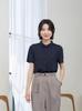 Camisa Feminina de Verão Nova Yun Yun 2025 Camisa Simples e Versátil de Manga Curta Roupa Casual para Trabalho Camisa Elegante e Profissional