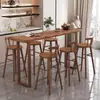 Mesa e banqueta para hall de entrada, divisória de ambiente para apartamento pequeno em estilo nórdico, mesa alta de bar longa montada na parede para lazer, mesa de bar dobrável, mesa para milk tea