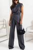 Produtos Novos de Verão Europeus e Americanos Transfronteiriços Site Independente Aliexpress Moda Conjunto Irregular de Cor Sólida para Mulheres Ntz3491