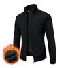 Comércio exterior Amazon outono e inverno novo suéter masculino gola alta zíper cardigan suéter forrado de lã casaco masculino