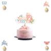 Nuevo traje de globos de banderines de flores para tirar, al por mayor, decoración de pastel de cumpleaños, decoración para fiesta de Conejito de Pascua