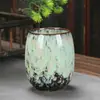 Taza de té con esmalte de color, cocida en horno cerámico, taza de maestro estilo japonés, juego de té kung fu, taza de cuatro estaciones, taza para preparar y degustar té, taza individual, taza única