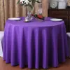 Mantel al por mayor Poliéster Mantel para el hogar Banquete Boda Mantel redondo Mesa redonda Boda Color sólido Mantel blanco