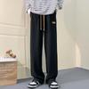 Pantalones de Seda de Hielo Nuevos 2023 para Hombre Verano Sueltos de Pierna Recta y Pierna Ancha Estilo Coreano Modernos Más Fáciles de Combinar Pantalones Largos Casuales